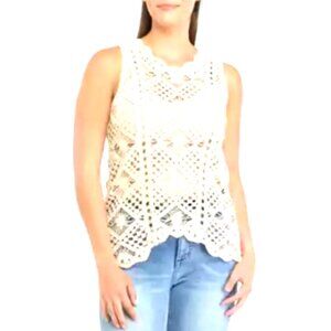 Brand New Ultra Pink Women's Crochet Knit Tank Top